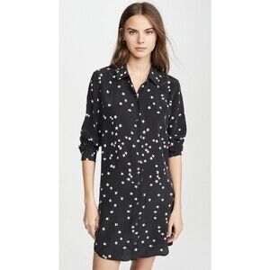 NWT Equipment Essential Starry Night Silk Shirt Dress - Black/White XS, S ⭐️$350